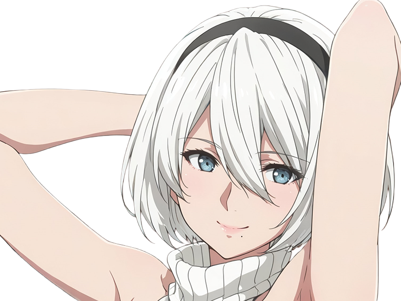 Sticker 2b moupe sans bandeau nier automata morgane waifu robot androide par Dark-63