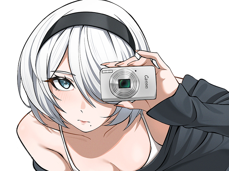 Sticker 2b moupe sans bandeau nier automata morgane waifu robot androide par Dark-63