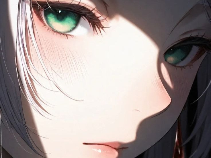 frieren sousou elfe cheveux blanc oreille pointues boucles rouge bloop