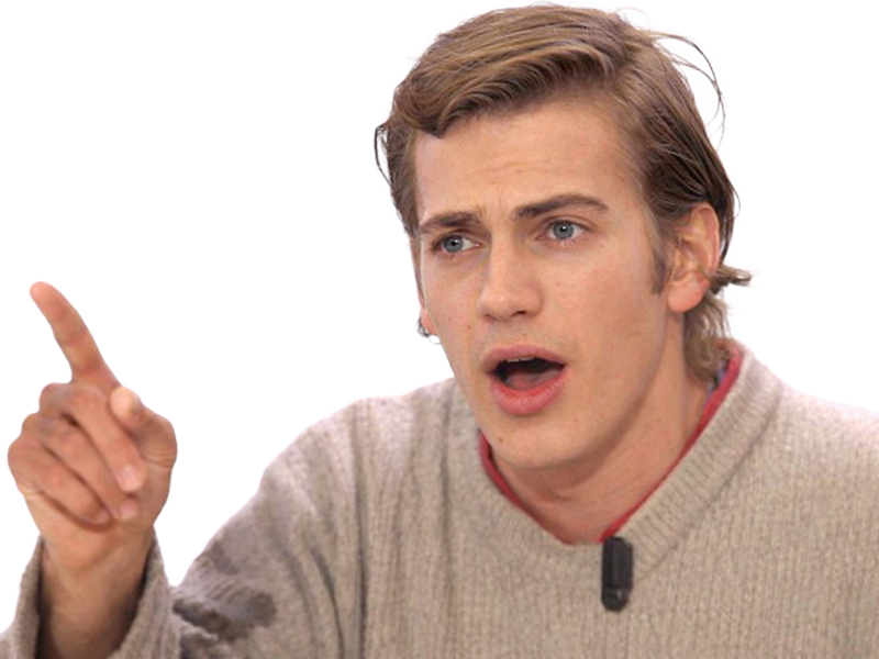 darth-63 darth 63 hayden christensen raconte doigt explique histoire montre anecdote fiction pointe designe attention