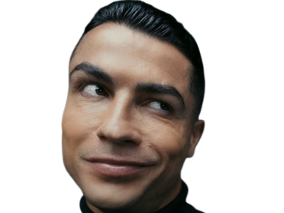 cristiano ronaldo goat cr7 portugais goatesque regard en coin coquin idee sourire coquet beau gosse