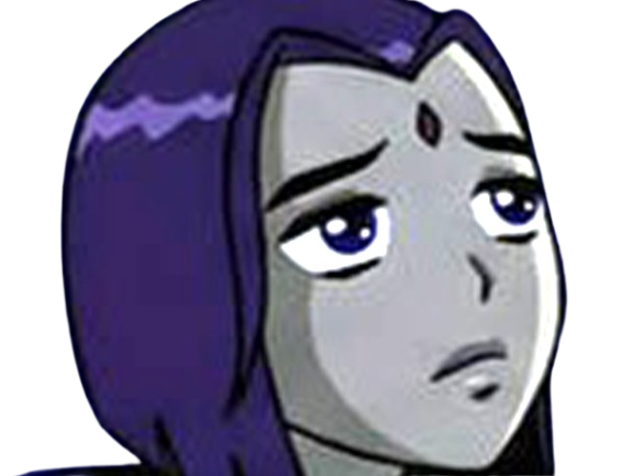 raven teen titans violet pourpre dc comics demi demone trichoporphyree indigo