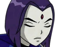 raven teen titans violet pourpre dc comics demi demone trichoporphyree indigo