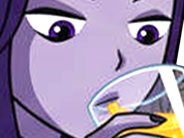 raven teen titans violet pourpre dc comics demi demone trichoporphyree indigo