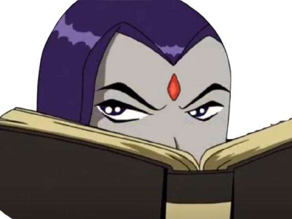 raven teen titans violet pourpre dc comics demi demone trichoporphyree indigo