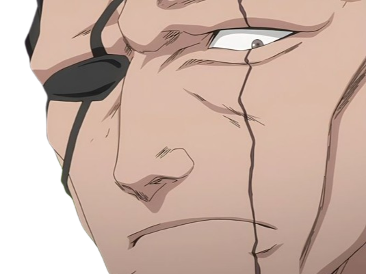 zaraki kenpachi bleach sepp cicatrice cache oeil district 80 bro bloop