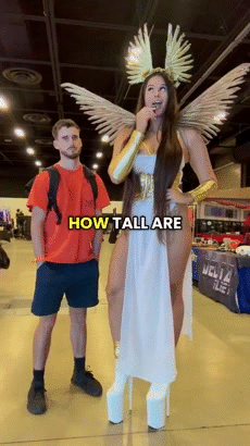 giant gigant alta geante tall influ yt media tok ig cosp fml heels string lingerie