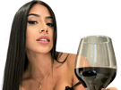 yeralgallego-latina-belle-modele-charme-badass-regard-verre-vin