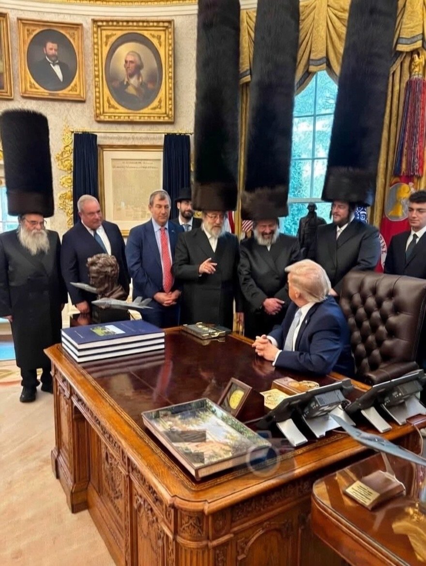 juif chapeau trump traditionnel coutume poil fourrure shtreimel maison blanche orthodoxe