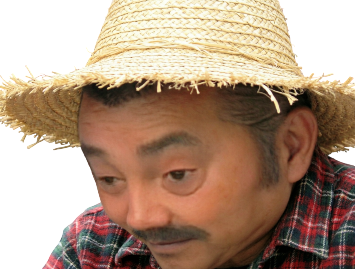 risitas ahi jardinier jardin potager paysan campagne chemise chapeau limace brise pluie gel selection secheresse