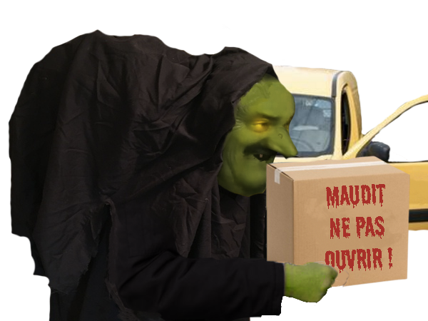 fou du village dream sorciere poste vinted colis kangoo risitas malicieux vicieux leboncoin facteur postier