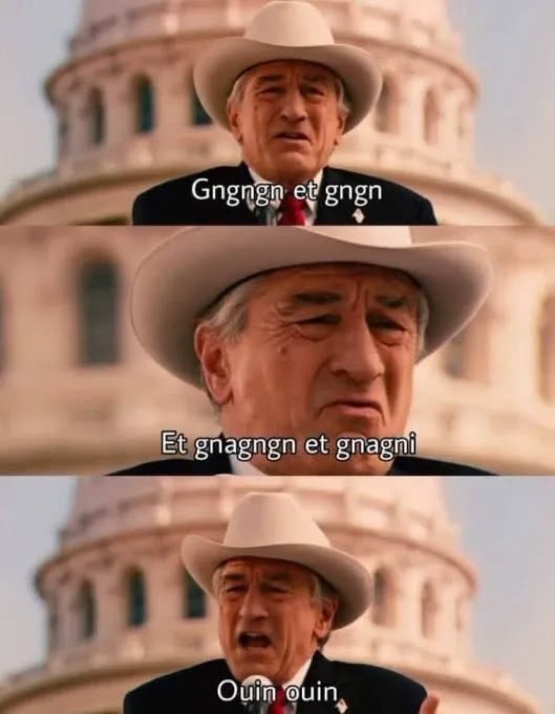 ouin pleure chiale chouine miaule gneu robert niro