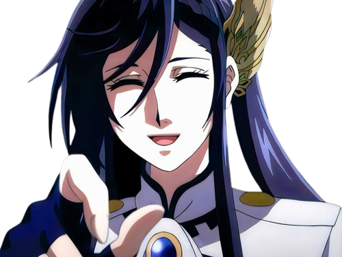 brunhilde record of ragnarok brunehilde valkyrie cheveux bleu nuit broche aile yeux vert bloop