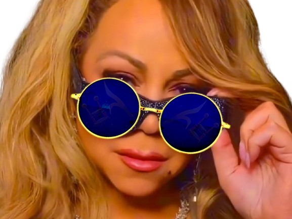 mariah carey lunettes bleues not ready serieux doute mouais bof regard nez yeux soleil