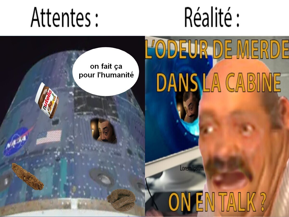 artemis espace fusee merde titan odeur toilettes nasa