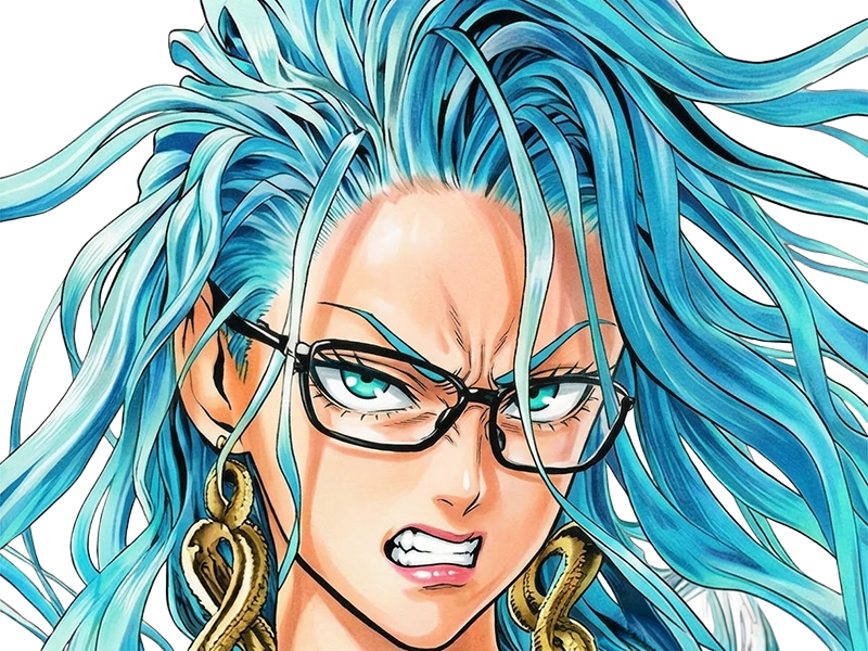 Sticker psykos saikosu scrutt gyoro gyoro gyoro esper association des monstres scientifique niveau dragon telekinesiste lunettes cheveux aquamarine yeux verts par Dark-63
