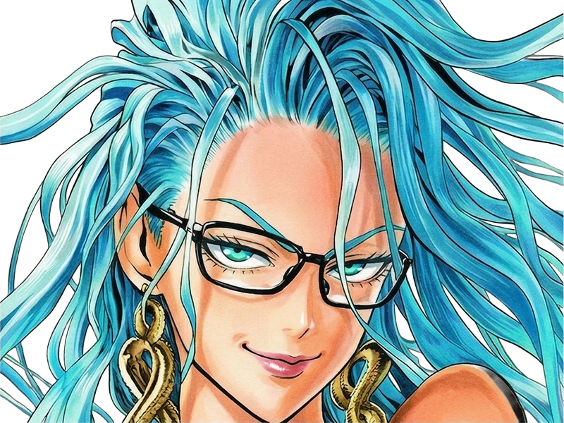 Sticker psykos saikosu scrutt gyoro gyoro gyoro esper association des monstres scientifique niveau dragon telekinesiste lunettes cheveux aquamarine yeux verts par Dark-63