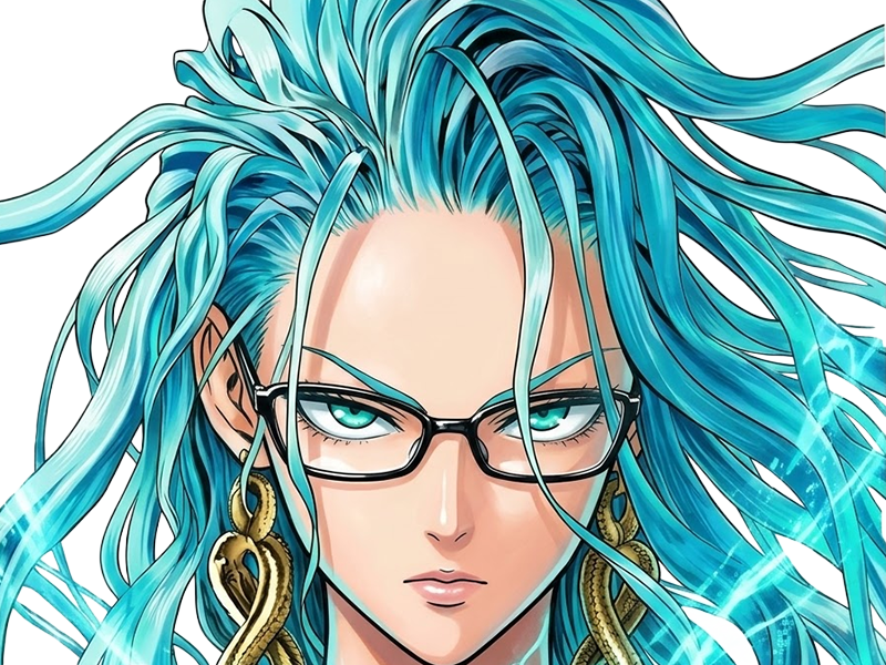 psykos saikosu scrutt gyoro gyoro-gyoro esper association-des-monstres scientifique niveau dragon telekinesiste lunettes cheveux-aquamarine yeux-verts