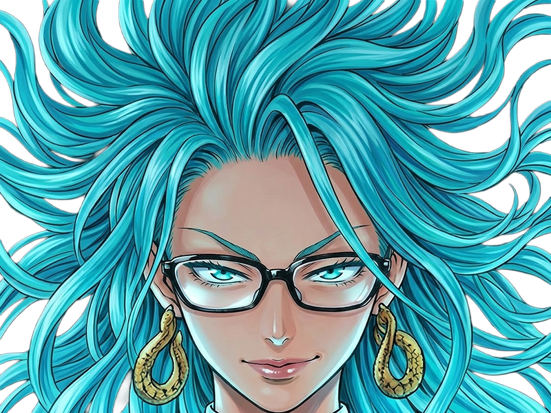 psykos saikosu scrutt gyoro gyoro-gyoro esper association-des-monstres scientifique niveau dragon telekinesiste lunettes cheveux-aquamarine yeux-verts