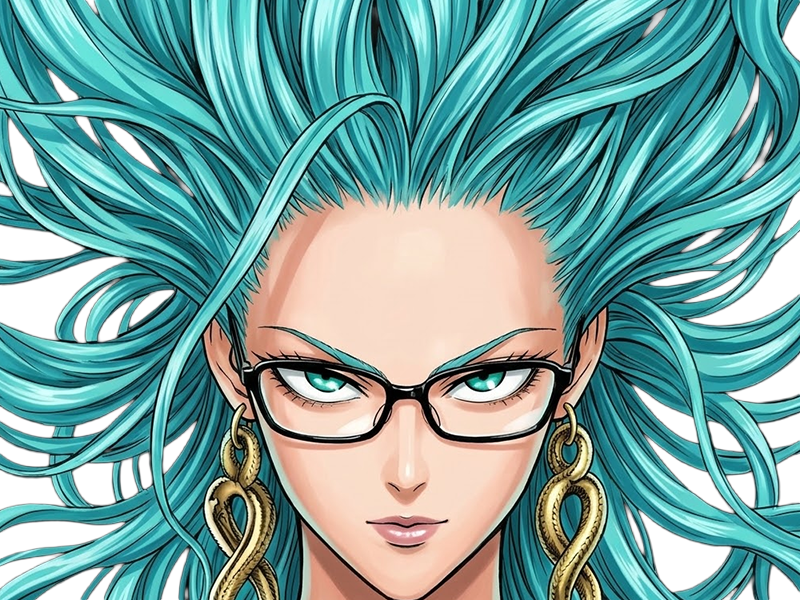 psykos saikosu scrutt gyoro gyoro-gyoro esper association-des-monstres scientifique niveau dragon telekinesiste lunettes cheveux-aquamarine yeux-verts