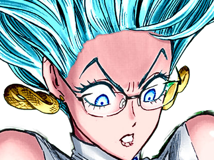 psykos saikosu scrutt gyoro gyoro-gyoro esper association-des-monstres scientifique niveau dragon telekinesiste lunettes cheveux-aquamarine yeux-verts