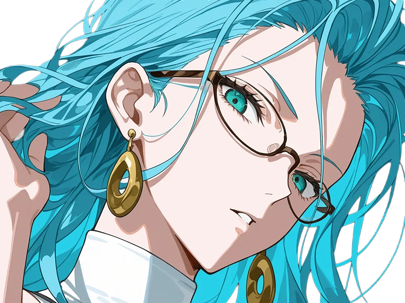 psykos saikosu scrutt gyoro gyoro-gyoro esper association-des-monstres scientifique niveau dragon telekinesiste lunettes cheveux-aquamarine yeux-verts
