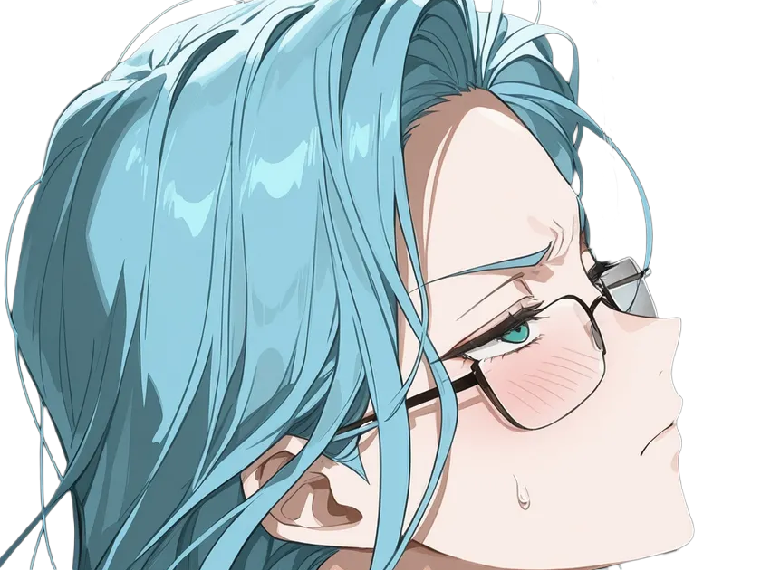 Sticker psykos saikosu scrutt gyoro gyoro gyoro esper association des monstres scientifique niveau dragon telekinesiste lunettes cheveux aquamarine yeux verts par Dark-63