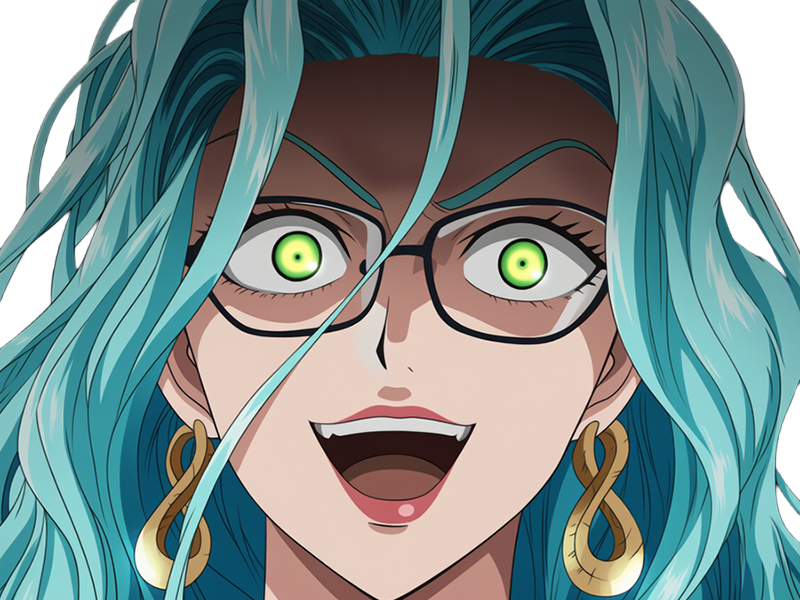 psykos saikosu scrutt gyoro gyoro-gyoro esper association-des-monstres scientifique niveau dragon telekinesiste lunettes cheveux-aquamarine yeux-verts