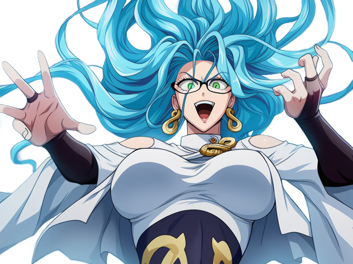 psykos saikosu scrutt gyoro gyoro-gyoro esper association-des-monstres scientifique niveau dragon telekinesiste lunettes cheveux-aquamarine yeux-verts