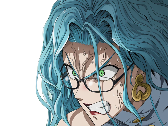 psykos saikosu scrutt gyoro gyoro-gyoro esper association-des-monstres scientifique niveau dragon telekinesiste lunettes cheveux-aquamarine yeux-verts