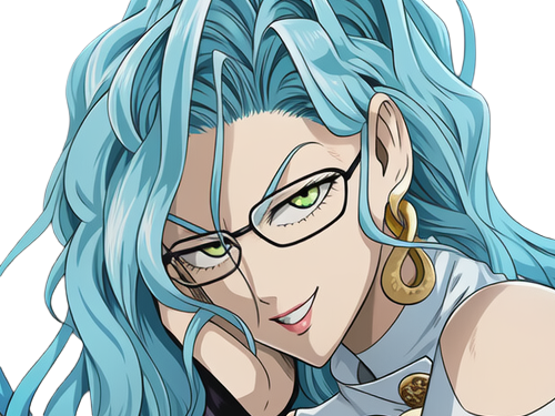 Sticker psykos saikosu scrutt gyoro gyoro gyoro esper association des monstres scientifique niveau dragon telekinesiste lunettes cheveux aquamarine yeux verts par Dark-63