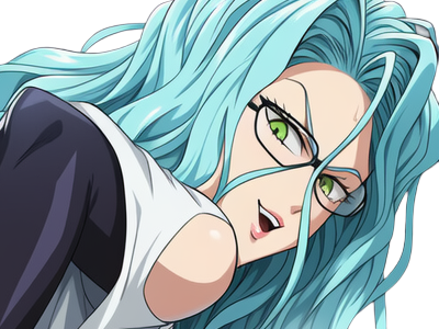 Sticker psykos saikosu scrutt gyoro gyoro gyoro esper association des monstres scientifique niveau dragon telekinesiste lunettes cheveux aquamarine yeux verts par Dark-63
