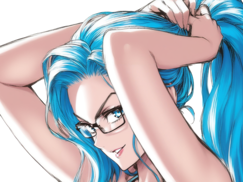 Sticker psykos saikosu scrutt gyoro gyoro gyoro esper association des monstres scientifique niveau dragon telekinesiste lunettes cheveux aquamarine yeux verts par Dark-63