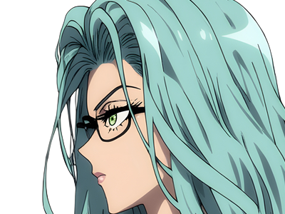 Sticker psykos saikosu scrutt gyoro gyoro gyoro esper association des monstres scientifique niveau dragon telekinesiste lunettes cheveux aquamarine yeux verts par Dark-63