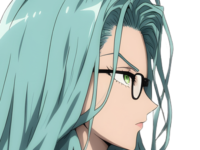 Sticker psykos saikosu scrutt gyoro gyoro gyoro esper association des monstres scientifique niveau dragon telekinesiste lunettes cheveux aquamarine yeux verts par Dark-63