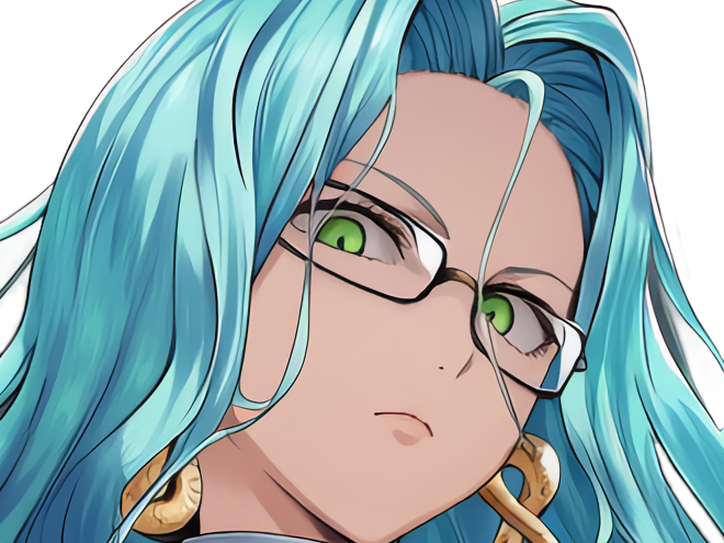 Sticker psykos saikosu scrutt gyoro gyoro gyoro esper association des monstres scientifique niveau dragon telekinesiste lunettes cheveux aquamarine yeux verts par Dark-63
