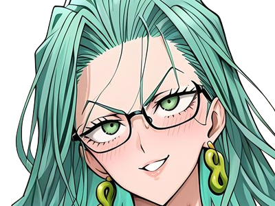 Sticker psykos saikosu scrutt gyoro gyoro gyoro esper association des monstres scientifique niveau dragon telekinesiste lunettes cheveux aquamarine yeux verts par Dark-63