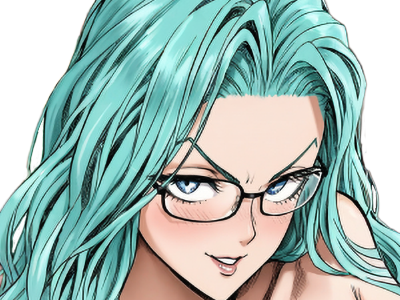 Sticker psykos saikosu scrutt gyoro gyoro gyoro esper association des monstres scientifique niveau dragon telekinesiste lunettes cheveux aquamarine yeux verts par Dark-63