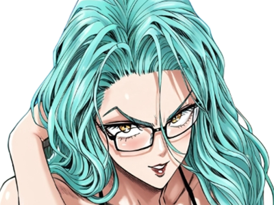 Sticker psykos saikosu scrutt gyoro gyoro gyoro esper association des monstres scientifique niveau dragon telekinesiste lunettes cheveux aquamarine yeux verts par Dark-63