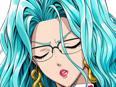 Sticker psykos saikosu scrutt gyoro gyoro gyoro esper association des monstres scientifique niveau dragon telekinesiste lunettes cheveux aquamarine yeux verts par Dark-63