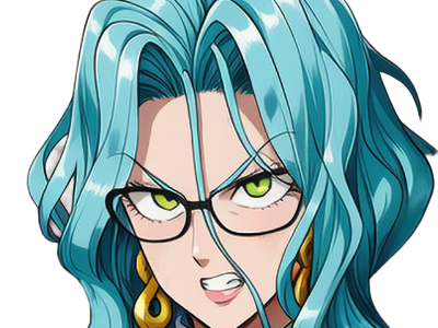 Sticker psykos saikosu scrutt gyoro gyoro gyoro esper association des monstres scientifique niveau dragon telekinesiste lunettes cheveux aquamarine yeux verts par Dark-63