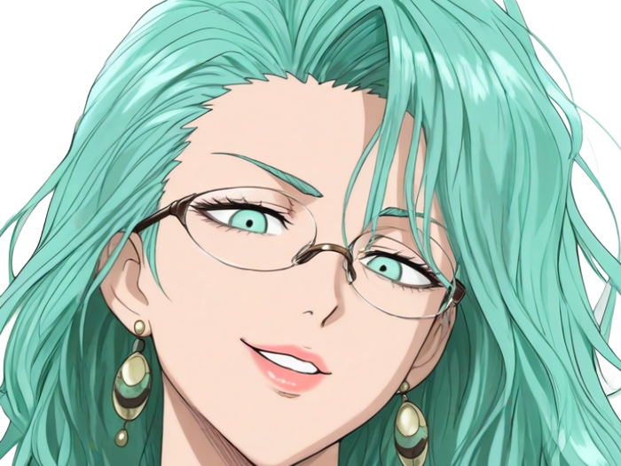 Sticker psykos saikosu scrutt gyoro gyoro gyoro esper association des monstres scientifique niveau dragon telekinesiste lunettes cheveux aquamarine yeux verts par Dark-63