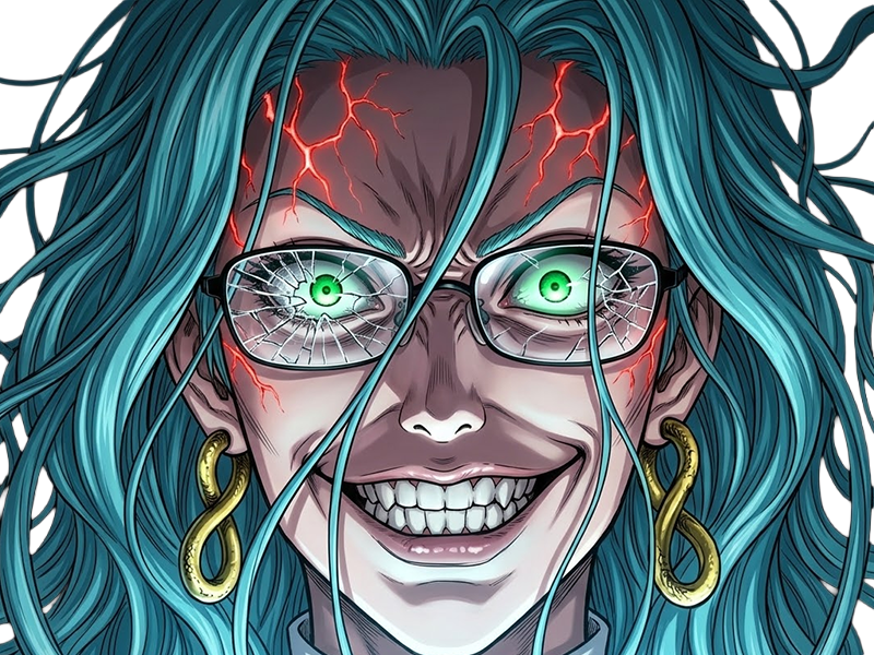 Sticker psykos saikosu scrutt gyoro gyoro gyoro esper association des monstres scientifique niveau dragon telekinesiste lunettes cheveux aquamarine yeux verts par Dark-63