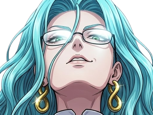 Sticker psykos saikosu scrutt gyoro gyoro gyoro esper association des monstres scientifique niveau dragon telekinesiste lunettes cheveux aquamarine yeux verts par Dark-63