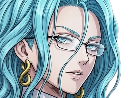 Sticker psykos saikosu scrutt gyoro gyoro gyoro esper association des monstres scientifique niveau dragon telekinesiste lunettes cheveux aquamarine yeux verts par Dark-63