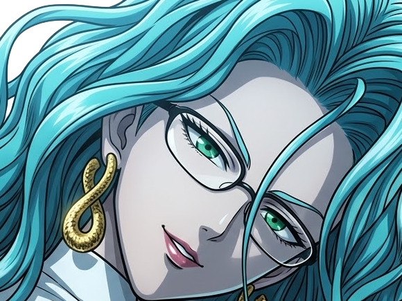 Sticker psykos saikosu scrutt gyoro gyoro gyoro esper association des monstres scientifique niveau dragon telekinesiste lunettes cheveux aquamarine yeux verts par Dark-63