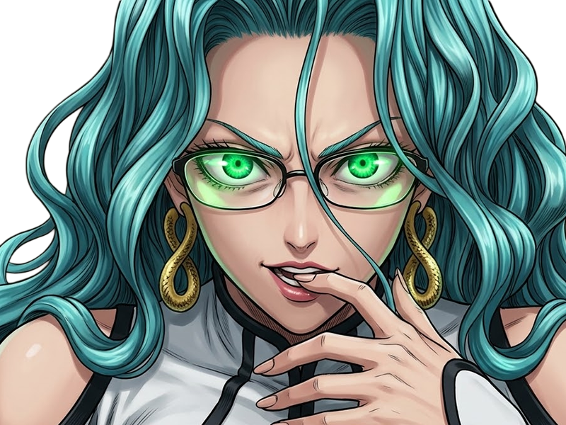 Sticker psykos saikosu scrutt gyoro gyoro gyoro esper association des monstres scientifique niveau dragon telekinesiste lunettes cheveux aquamarine yeux verts par Dark-63