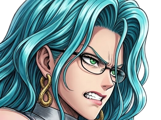 Sticker psykos saikosu scrutt gyoro gyoro gyoro esper association des monstres scientifique niveau dragon telekinesiste lunettes cheveux aquamarine yeux verts par Dark-63
