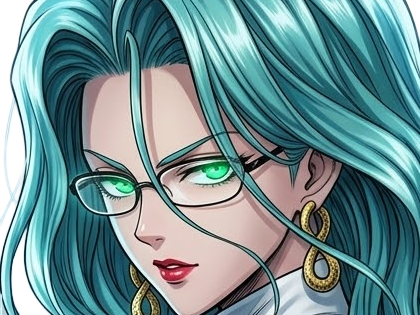 psykos saikosu scrutt gyoro gyoro-gyoro esper association-des-monstres scientifique niveau dragon telekinesiste lunettes cheveux-aquamarine yeux-verts