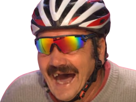 cyclisme velo risitas casque golem selection naturelle rire